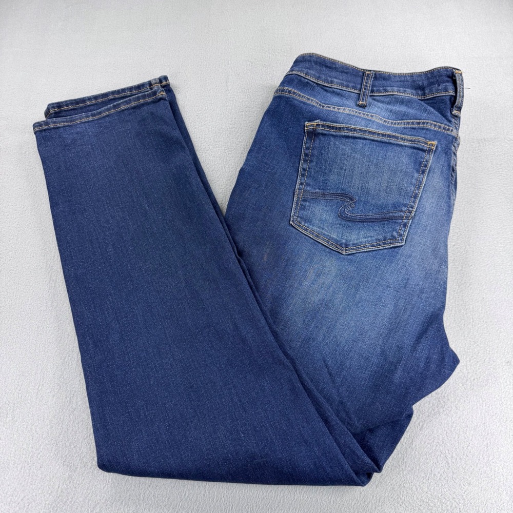 Silver Jeans Co Avery Straight Leg Dark Wash Denim Jeans W94443EPX495 18/31